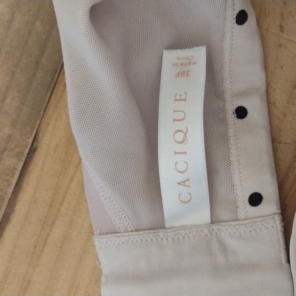 Cacique Polka Dot Lightly Lined Balconette Size 38F - Picture 6 of 7